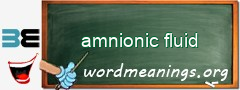 WordMeaning blackboard for amnionic fluid